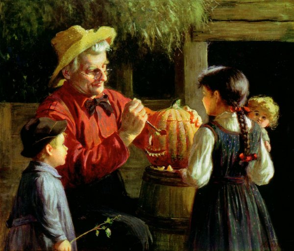 Pumpkin by Abbott Fuller Graves - Hand-Painted Oil Painting Reproduction