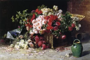 Still Life with Roses by Abbott Fuller Graves Oil Painting