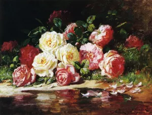 Still Life with Roses by Abbott Fuller Graves Oil Painting