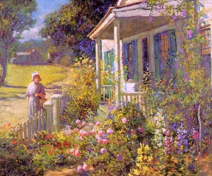 Summer Garden by Abbott Fuller Graves - Oil Painting Reproduction