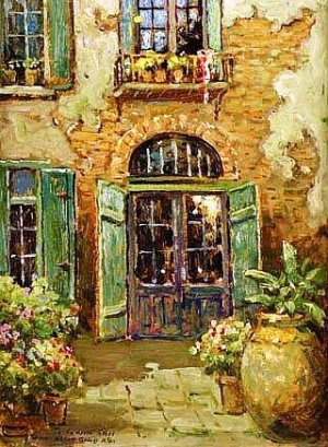 The Green Shutters, New Orleans by Abbott Fuller Graves Oil Painting