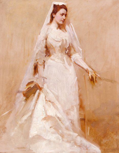 A Bride  by Abbott Handerson Thayer - Hand-Painted Oil Painting Reproduction