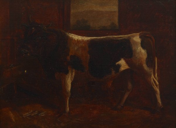A Prize Bull  by Abbott Handerson Thayer - Hand-Painted Oil Painting Reproduction