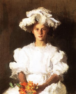 Blue Ribbon by Abbott Handerson Thayer Oil Painting