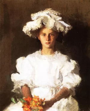 Blue Ribbon Oil painting by Abbott Handerson Thayer