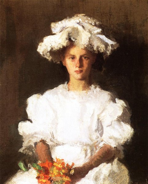 Blue Ribbon by Abbott Handerson Thayer - Hand-Painted Oil Painting Reproduction