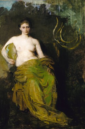 Half Draped Figure by Abbott Handerson Thayer Oil Painting