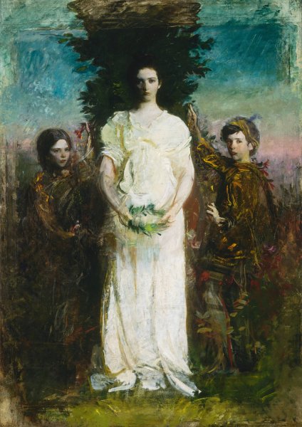 My Children  by Abbott Handerson Thayer - Hand-Painted Oil Painting Reproduction