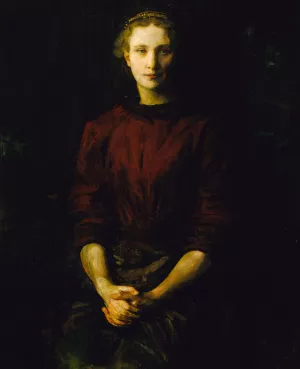 Portrait of a Lady by Abbott Handerson Thayer Oil Painting