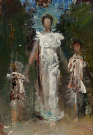 Preliminary Study for 'A Virgin' by Abbott Handerson Thayer Oil Painting