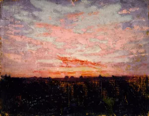 Sunrise Or Sunset, Study For Book, Concealing Coloration In The Animal Kingdom by Abbott Handerson Thayer Oil Painting