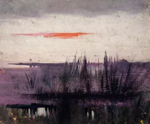 The Sky Simulated By White Flamingoes Study For Book, Concealing Coloration In The Animal Kingdom by Abbott Handerson Thayer Oil Painting
