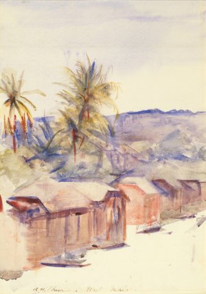 Village Street, Dominica by Abbott Handerson Thayer Oil Painting