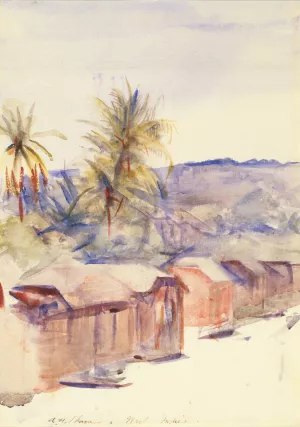 Village Street, Dominica by Abbott Handerson Thayer Oil Painting