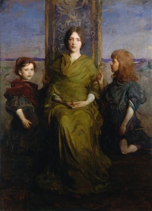 Virgin Enthroned by Abbott Handerson Thayer Oil Painting