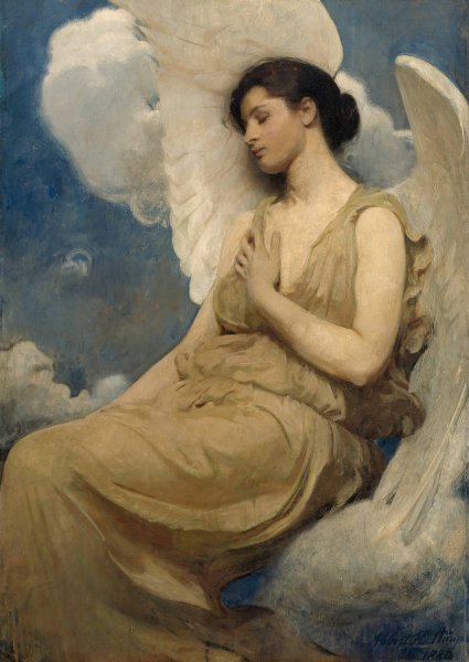 Main Product Photo of Winged Figure  Painting by Abbott Handerson Thayer