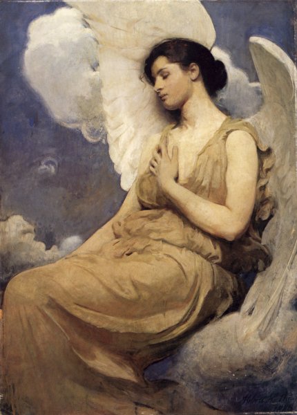 Winged Figure by Abbott Handerson Thayer - Hand-Painted Oil Painting Reproduction