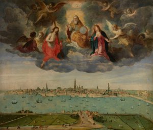 Antwerp and the Vlaams Hoofd in 1600 by Abel Grimmer Oil Painting