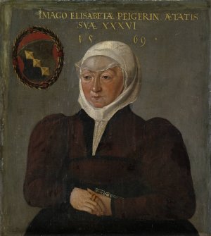 Portrait of Elisabeth Peyer of Schaffhausen by Abel Stimmer Oil Painting
