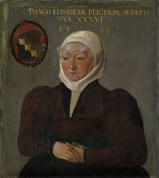 Portrait of Elisabeth Peyer of Schaffhausen  by Abel Stimmer - Hand-Painted Oil Painting Reproduction