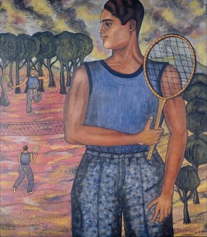 Portrait Of Hugo Tilghman by Abraham Angel Oil Painting