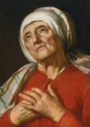 Portrait Of A Woman Praying by Abraham Bloemaert (Follower) Oil Painting
