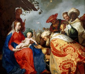 Adoration of the Magi by Abraham Bloemaert Oil Painting