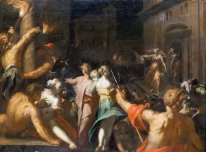 Judith Displays the Head of Holofernes by Abraham Bloemaert Oil Painting