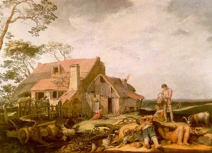 Landscape with Peasants Resting by Abraham Bloemaert - Oil Painting Reproduction