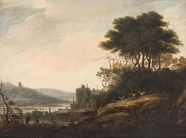 Landscape  by Abraham Bloemaert - Hand-Painted Oil Painting Reproduction