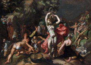 Moses Striking the Rock by Abraham Bloemaert Oil Painting
