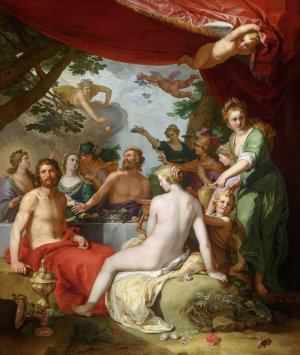 The Feast of The Gods At The Wedding of Peleus and Thetis by Abraham Bloemaert Oil Painting