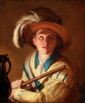 The Flute Player by Abraham Bloemaert Oil Painting