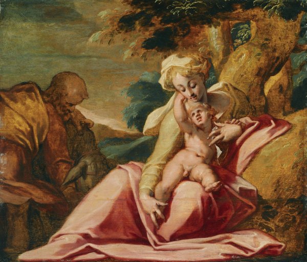 The Rest On The Flight Into Egypt by Abraham Bloemaert - Hand-Painted Oil Painting Reproduction