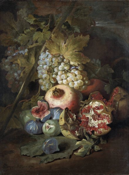 Stilleven met vruchten  by Abraham Brueghel - Hand-Painted Oil Painting Reproduction