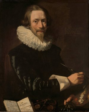Self-Portrait by Abraham De Vries Oil Painting