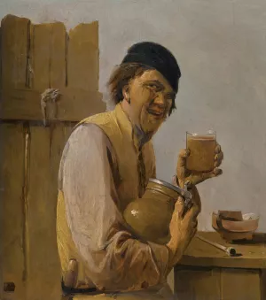 The Drinker by Abraham Diepraam Oil Painting