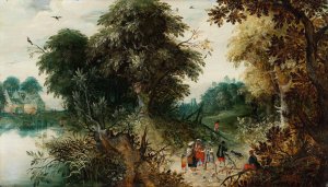 Forest View with Travellers by Abraham Govaerts Oil Painting
