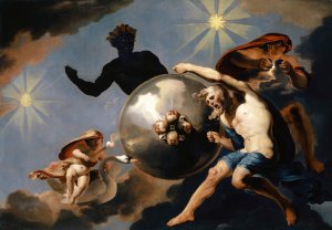 Cosmic Allegory by Abraham Hondius Oil Painting