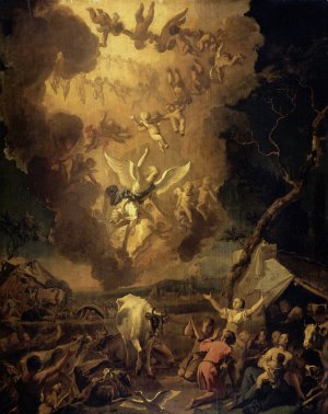 The Annunciation to the Shepherds by Abraham Hondius Oil Painting
