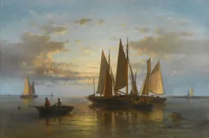 On calm waters Oil painting by Abraham Hulk