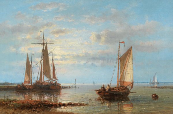 Main Product Photo of Sailing Boats on Rough Seas Painting by Abraham Hulk