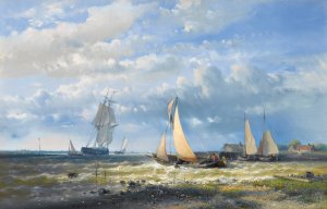 Setting out to sea by Abraham Hulk Oil Painting