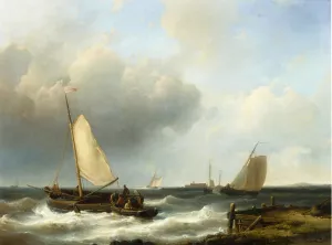 Shipping of the Dutch Coast painting by Abraham Hulk Snr