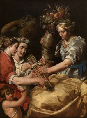 Concord, Charity and Sincerity Conquering Discord by Abraham Janssens Oil Painting