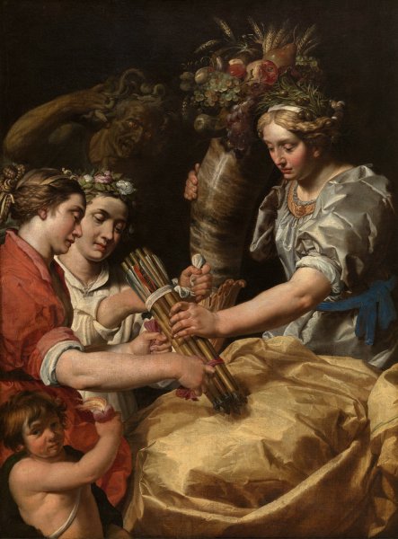 Concord, Charity and Sincerity Conquering Discord  by Abraham Janssens - Hand-Painted Oil Painting Reproduction