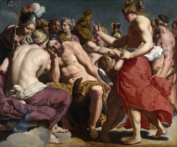 Jupiter Rebuked By Venus  by Abraham Janssens - Hand-Painted Oil Painting Reproduction