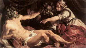 Scaldis and Antwerpia Oil painting by Abraham Janssens