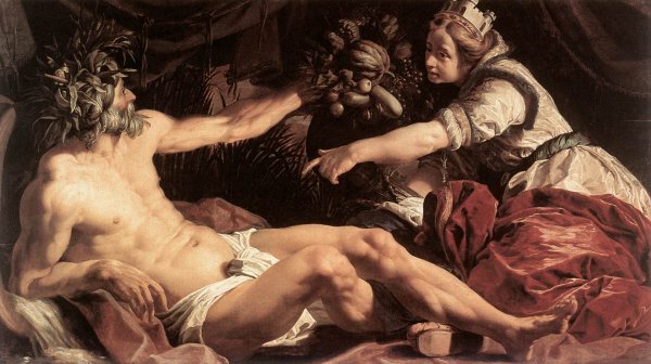 Scaldis and Antwerpia by Abraham Janssens - Hand-Painted Oil Painting Reproduction