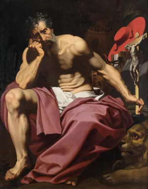 St Jerome by Abraham Janssens Oil Painting